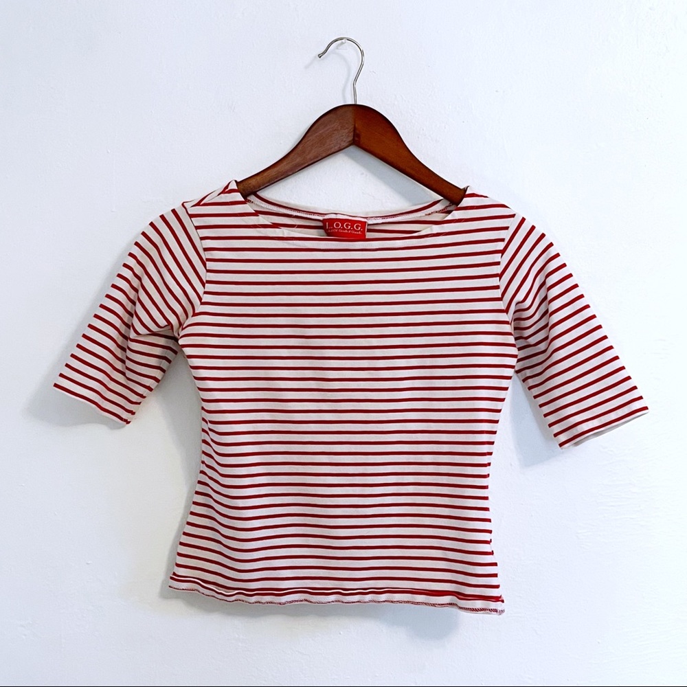 L.O.G.G. French Style Quarter-Sleeve Top